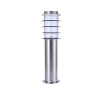 MODEBHD Forma cilíndrica larga Moderno minimalista Jardín Césped Lámpara de poste de césped impermeable al aire libre E27 Luz de pilar Luz de columna antioxidante de acero inoxidable Villa Patio Parqu