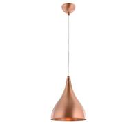 Modern Copper Chandelier, 85 cm de largo, 22 cm de diámetro, cuerpo de metal, casquillo E27, IP20, diseño escandinavo elegante para iluminación en el hogar y la oficina