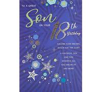 Modern Milestone Age - Tarjeta de cumpleaños para hijo 18, 9 x 6 pulgadas Regal Publishing