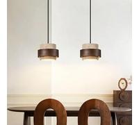 Modern Stone Pendant Light Adjustable Suspension E26 Base For Dining Room
