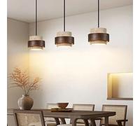 Modern Stone Pendant Light Adjustable Suspension E26 Base For Dining Room