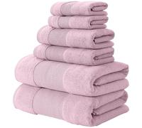 Modern Threads Amrapur Overseas Air Cloud - Juego de Toallas de 6 Piezas, 100% algodón sin torsión, Toallas de baño, Toallas de Mano y paños de baño, súper absorbentes y de Secado rápido, 500 gsm
