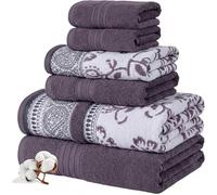 Modern Threads Juego de 6 Piezas: 2 Toallas de Baño, 2 Toallas de Mano