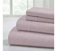 Modern Threads Sábanas de Microfibra Suave - Lujosas sábanas de Microfibra - Incluye sábana Bajera, sábana Bajera Ajustable con Bolsillos Profundos y Fundas de Almohada, Dusty Mauve Queen