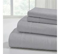 Modern Threads Sábanas sólidas de Microfibra Suave, sábanas de Microfibra de Lujo, Incluye sábana encimera, sábana Bajera con Bolsillos Profundos y Fundas de Almohada Stone Queen