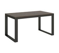 Moderna Mesa Extensible De 6 A 20 Plazas An 160 A 420 Cm Madera Oscura Y Estructura De Metal Antracita Tiroz