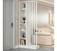 Moderna partición de suelo a techo con estantería, divisor de habitación, columna Slish Sn para sala de estar, dormitorio, oficina (blanco-A, 80 cm / 31.4in)