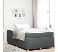 Moderno de madera resistente dormitorio Gris oscuro 190 x 120 cm | Cama Completa 120x190 cm con Colchón Gris Oscuro Estructura de Madera y Patas Negras, Camas Modernas con Somier para