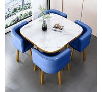 Moderno juego de mesa de comedor cuadrada de 4 sillas para recepción, negociación, sala de estar y cocina