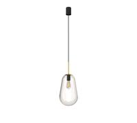 Moderno Lámpara Colgante Morna Metal Cristal Pantalla E27 Elegante Pendelleuchte