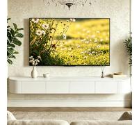 Moderno mueble de TV flotante de 220 cm, centro de entretenimiento montado en la pared con puertas abatibles y consola blanca Sto Slish para sala de estar de 160 a 240 cm
