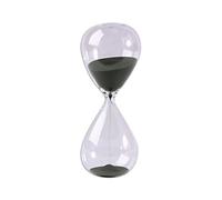 Moderno reloj de arena de arena negra de cristal transparente grande para la decoración del hogar, mesa, regalo de Navidad, cumpleaños.