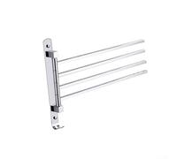 Moderno toallero de metal independiente con 4 barras, elegante toallero de baño que ahorra espacio para el hogar y la oficina, diseño funcional para toallas y accesorios