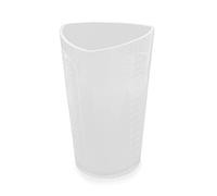 Modixun Vaso medidor de resina de silicona, 1000 ml, transparente, antiadherente, resistente al calor, 3 unidades de medición, fácil de sostener y verter, calidad premium, 18,3 x 12 cm, 4 mm de grosor