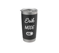 Modo Erik Activado Nombre Gracioso Vaso térmico de acero inoxidable de doble pared