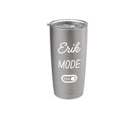 Modo Erik Activado Nombre Gracioso Vaso térmico de acero inoxidable de doble pared