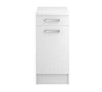 Módulo bajo uno de 40cm 1 puerta y 1 cajón blanco mate