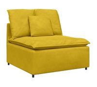 Módulo Central De Sofá Modular Con Cojines, Color Amarillo, 100 Cm Vidaxl