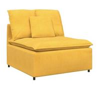 Módulo Central De Sofá Modular Con Cojines, Color Amarillo Claro, 100 Cm Vidaxl