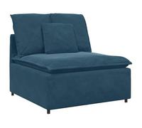Módulo Central De Sofá Modular Con Cojines, Color Azul, 100 Cm Vidaxl
