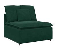 vidaXL Módulo Central de sofá Modular con Cojines, Verde Oscuro, 100 cm