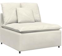 Módulo central para sofá modular con cojines, color crema, 100 cm