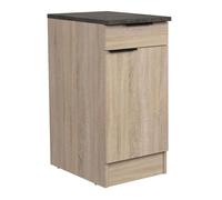 Miroytengo Módulo Cocina Inferior Arko Estilo Industrial en color Roble Áspero y Negro con 1 Cajón y 1 Puerta 40x86x60 cm