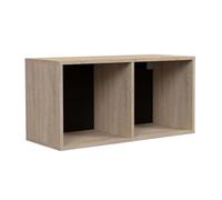 Módulo cocina superior arko estilo industrial en color roble áspero y negro con 2 huecos abiertos 80x40x34 cm