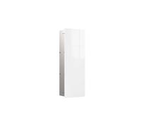 Módulo de armario emco asis pure, empotrado, bisagra de puerta a la derecha, frente de cristal, 730x250mm, 2 estantes de cristal, 975527407, Color: alpino-blanco