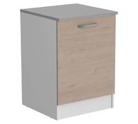 Módulo De Cocina Inferior Eko Un Armario Blanco y Roble Jackson 60x60cm