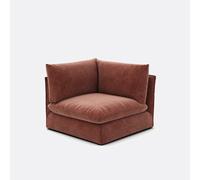Módulo de esquina para sofá modular, en poliéster jaspeado, MALO. Talla ángulo reversible. Color Ladrillo rosado