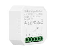 Módulo de interruptor de persiana enrollable Wi-Fi inteligente con temporizador, interruptor inteligente Tuya WiFi para cortinas, persianas venecianas, funciona con Alexa Google Home