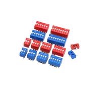 Módulo De Interruptor Tipo Deslizante, 1, 2, 3, 4, 5, 6, 7, 8, 10 Pines, Palanca DIP, Rojo, Azul, Uds(12PIN,RED)