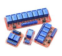 Módulo de relé 1 Uds. CC 5V 12V 24V 1/2/4/6/8 canales con optoacoplador compatible gatillo palanca baja(6 Channels 12v)
