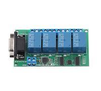 Módulo de relé 4 canales 12V DB9 RS232 con puerto serie UART para conmutación de coche
