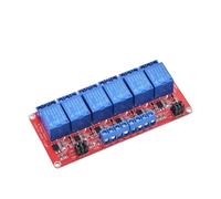 Módulo de relé de 1-10 Uds. 5V 12V 24V con salida de optoacoplador, 1 2 4 6 8 canales for equipos de automatización(6 Channel 12V,1PCS)