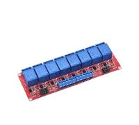 Módulo de relé de 1-10 Uds. 5V 12V 24V con salida de optoacoplador, 1 2 4 6 8 canales for equipos de automatización(8 Channel 12V,5PCS)