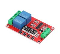 Módulo de relé de retardo de Tiempo, relé Temporizador multifunción, Placa temporizadora de Ciclo con Bloqueo automático de 2 Canales y 20 Modos programables, para automatización (12V)
