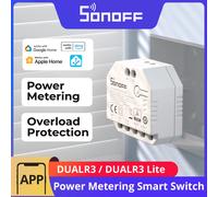 Módulo de relé dual SONOFF DUALR3 / DUALR3 Lite de 2 canales, interruptor inteligente MINI Wi-Fi DIY con medición de energía, control a través de eWeLink, Alexa y Google. SONOFF DUALR3 Lite