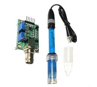 Módulo de sensor de pH para Arduino con sonda de electrodo de pH BNC, detector de pH líquido -14, kit de prueba de calidad del agua para hidroponía, acuario, medición de acidez del suelo, proyectos de