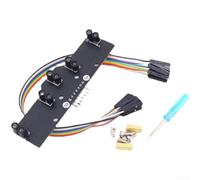 Módulo de sensor de seguimiento de línea digital de 5 canales con sensibilidad ajustable para coche robot | Sensor fotoeléctrico de reconocimiento de color en escala de grises con indicadores LED