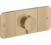 Módulo de termostato empotrado AXOR One de hansgrohe para 2 consumidores, 45712140, Color: Bronce cepillado