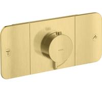 Módulo de termostato empotrado AXOR One de hansgrohe para 2 consumidores, 45712950, Color: Latón cepillado