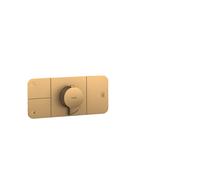 Módulo de termostato empotrado AXOR One de hansgrohe para 3 consumidores, 45713950, Color: Latón cepillado