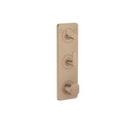 Módulo de termostato hansgrohe AXOR Citterio C 380/120 empotrado con placa para 2 consumidores, 49700310, Color: Oro rojo cepillado