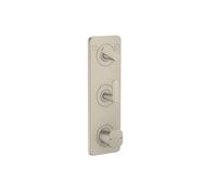 Módulo de termostato hansgrohe AXOR Citterio C 380/120 empotrado con placa para 2 consumidores, 49700820, Color: Níquel Cepillado