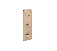 Módulo de termostato hansgrohe AXOR Citterio C 380/120 empotrado con placa para 2 consumidores, 49700300, Color: Oro rojo pulido
