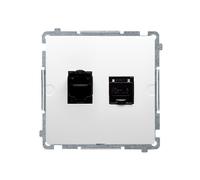 MÓDULO ENCHUFE ORDENADOR BLANCO 2X UAE 8 CAT.6 BASIC BM62.01/11