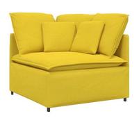 Módulo Esquinero De Sofá Modular Con Cojines, Color Amarillo Claro, 100 Cm Vidaxl