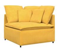 Módulo Esquinero De Sofá Modular Con Cojines, Color Amarillo Claro, 100 Cm Vidaxl